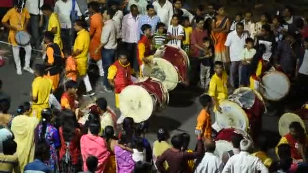 Amravati Maharashtra Inde Septembre Procession Seigneur Ganesha Pour Ganesh Chaturthi — Video