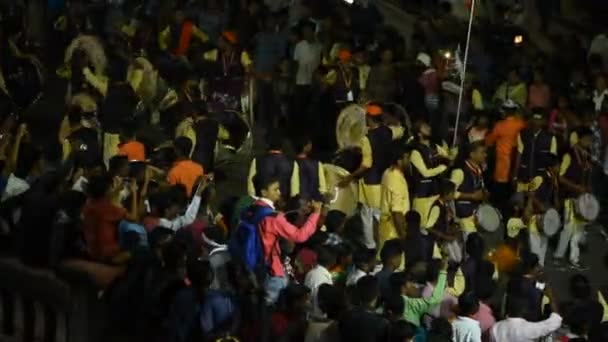 Amravati Maharashtra India Septiembre Procesión Del Señor Ganesha Para Ganesh — Vídeo de stock