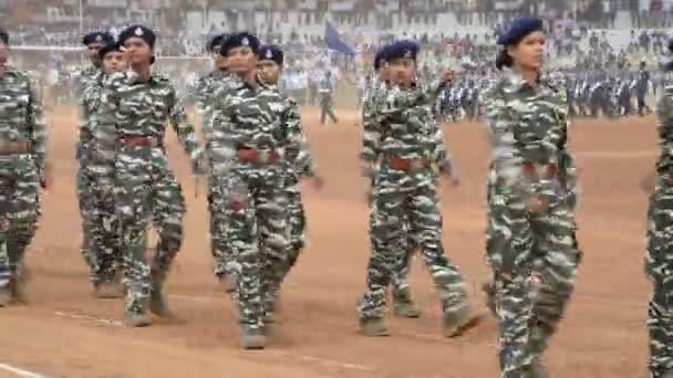 Amravati India January 2017 Parading Jawaharlal Nehru Stadium Occasion India — Stock Video