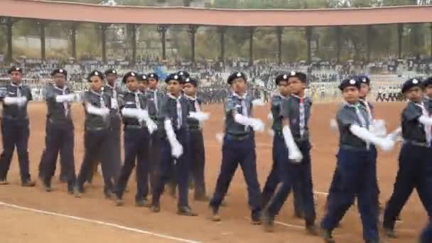 Amravati India January 2017 Parading Jawaharlal Nehru Stadium Occasion India — Stock Video