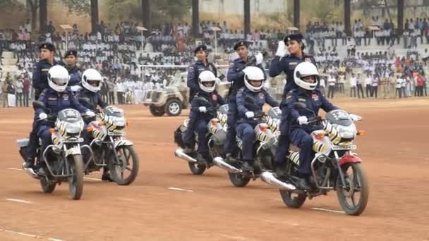 Amravati Inde Janvier 2017 Défilé Stade Jawaharlal Nehru Occasion Fête — Video