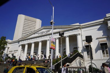 Vintage old building at bazar gate street Fort Mumbai, Maharashtra, INDIA.