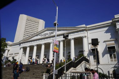 Vintage old building at bazar gate street Fort Mumbai, Maharashtra, INDIA.