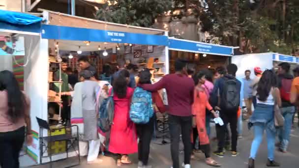 Mumbai Indien Februar 2020 Die Menschen Besuchen Und Genießen Das — Stockvideo
