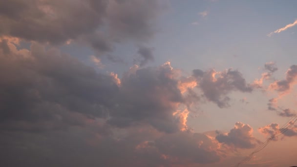 Noite Céu Nuvens Fundo — Vídeo de Stock