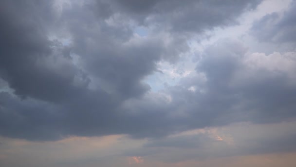 Természet Környezet Sötét Hatalmas Felhők Fekete Viharos Felhők Vihar Felhők — Stock videók