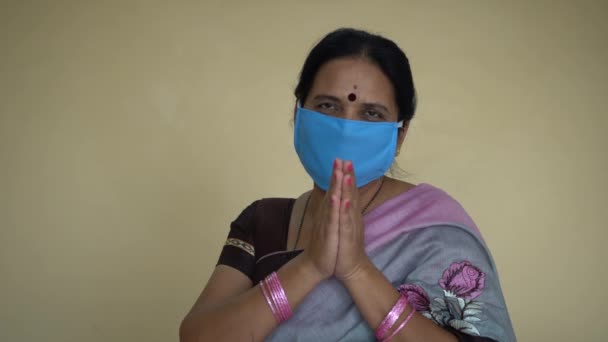 Woman Wearing Medical Protective Masks Protect Virus Bacteria Pandemic Disease — Stock Video