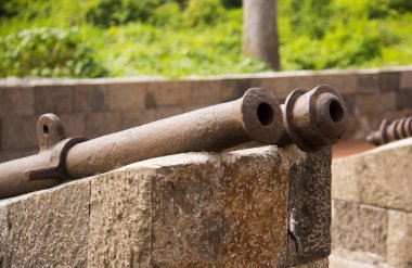 Hindistan 'daki Daulatabad Kalesi' nde eski bir Müslüman topu. MS 14. yüzyıl