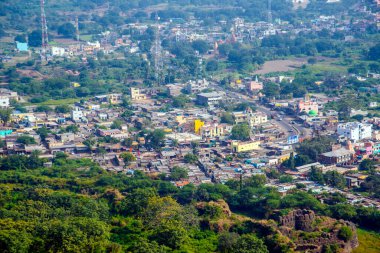 Daulatabad şehir manzarası Devgiri Kalesi, Aurangabad, Maharashtra, Hindistan.