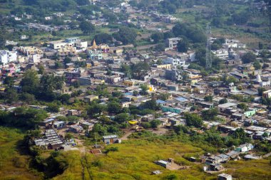Daulatabad şehir manzarası Devgiri Kalesi, Aurangabad, Maharashtra, Hindistan.