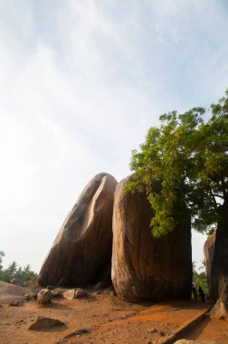 Hindistan, Mahabalipuram 'daki dev kaya doğal kayası.
