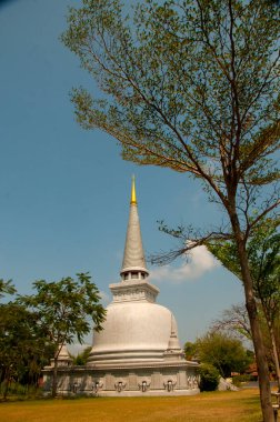 Antik Siyam 'daki Buda Tapınağı aynı zamanda Antik Şehir veya Mueang Boran, Samut Prakan, Tayland.