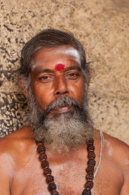 Hintli Sadhu ya da tapınaktaki kutsal adam.