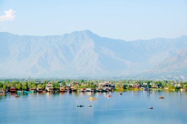 Dal Gölü, Srinagar Jammu ve Kashmir 'in hava manzarası, Hindistan