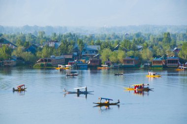 Dal Gölü, Srinagar Jammu ve Kashmir 'in hava manzarası, Hindistan