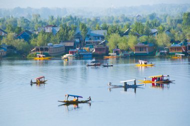 Dal Gölü, Srinagar Jammu ve Kashmir 'in hava manzarası, Hindistan