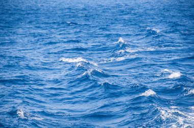 Okyanus dalgası arka planı, soyut mavi deniz suyu..