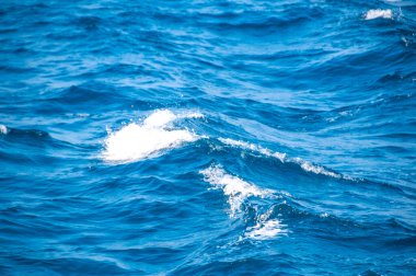 Okyanus dalgası arka planı, soyut mavi deniz suyu..
