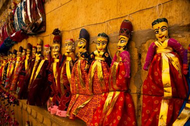 Marionette kuklası Hindistan Rajasthan jaisalmer