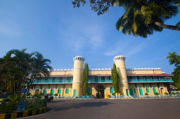 Port Blair, Andaman, Hindistan hücresel hapiste. İngilizler tarafından inşa tarihi bina.