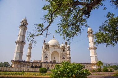 Tajmahal 'in' Bibi ka Makbara 'kopyası. Tarihi yer Aurangabad, Maharashtra, Hindistan.