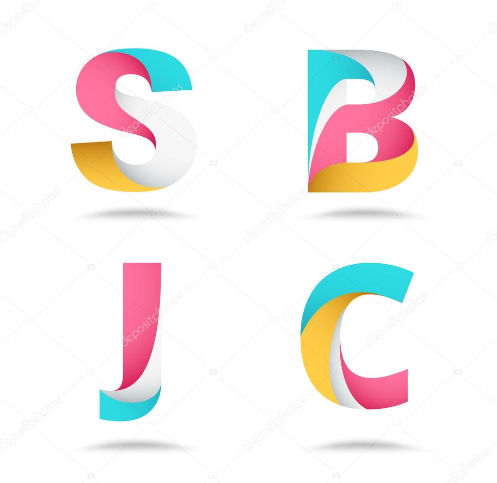 twist material alphabet logo design vector stock stock vector