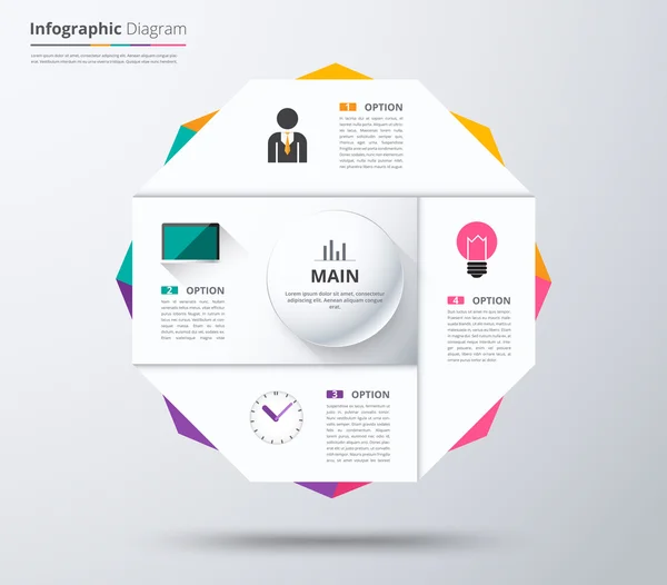 Modelo de diagrama, modelo de organograma. Modelo de fluxo . —  Vetores de Stock