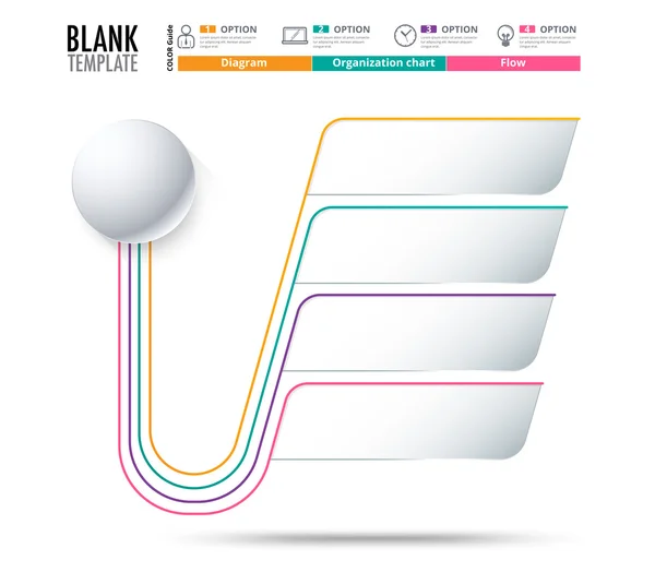 Plantilla de diagrama, plantilla de organigrama. plantilla de flujo . — Vector de stock