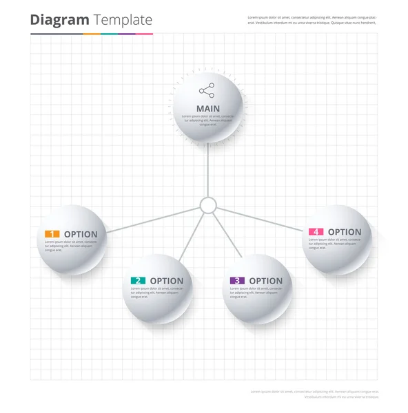 Șablon diagramă, șablon diagramă organizație. șablon de flux . — Vector de stoc