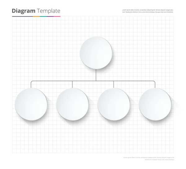 Diagram sablonnal, szervezeti diagram sablon. flow-sablon. — Stock Vector