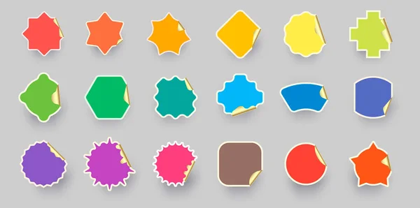 Цветная Коллекция Этикеток Sticker — стоковый вектор