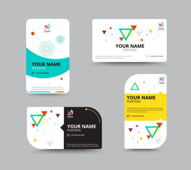 Kartvizit şablonu, kartvizit düzen tasarımı, vektör Hüseyin