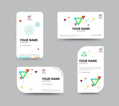 Kartvizit şablonu, kartvizit düzen tasarımı, vektör Hüseyin
