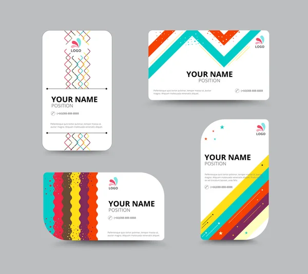 Business card template, business card layout design, vector illu — Stock Vector