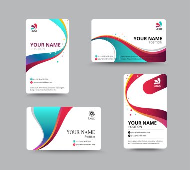 Kartvizit tasarım şablonu. çiçek kavramı. vektör illustrati