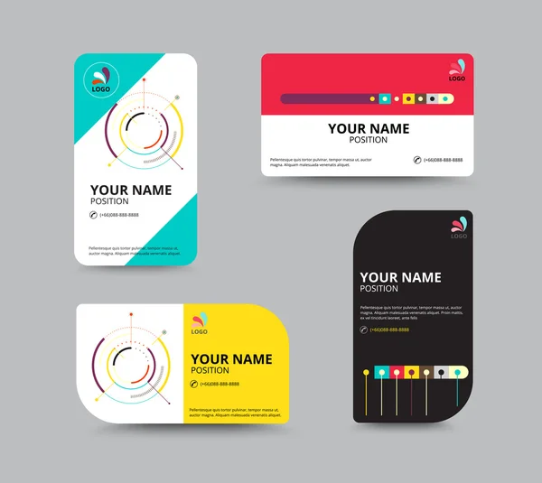 Plantilla de tarjeta de visita, diseño de diseño de tarjeta de visita, vector illu — Vector de stock