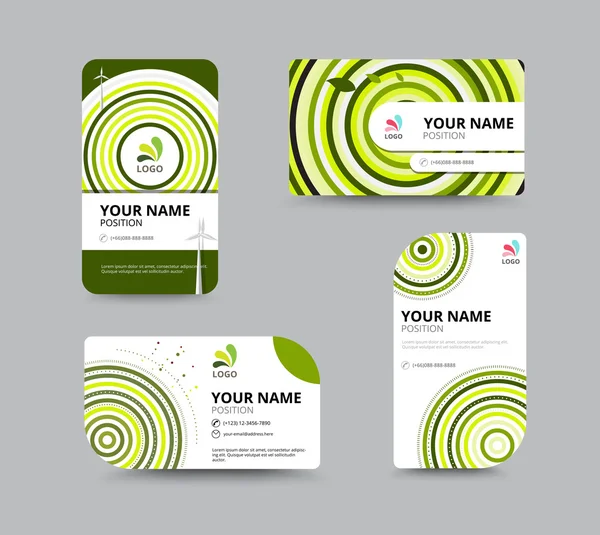 Business card template, business card layout design, vector illu — Stock Vector