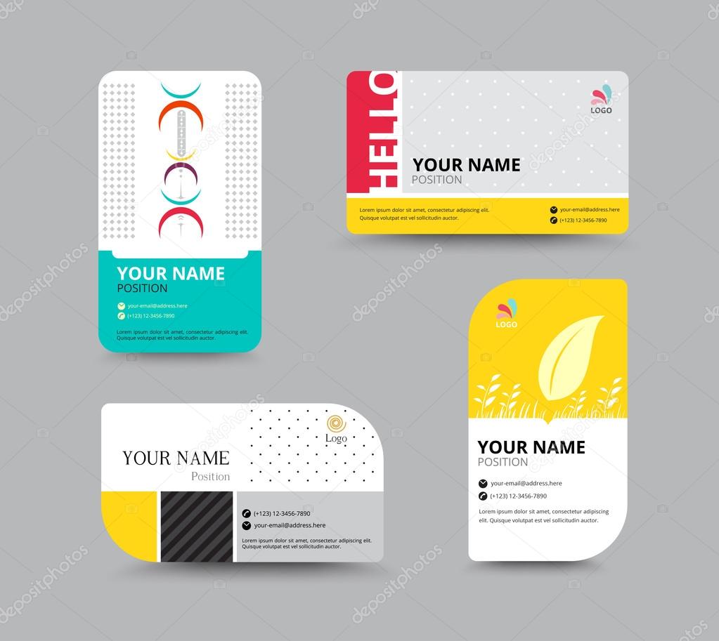 Business card template, business card layout design, vector illu