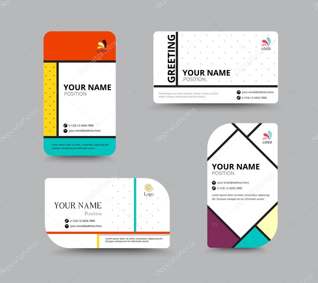 Business card template. name card design for business. include s