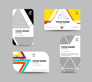 Kartvizit şablonu, kartvizit düzen tasarımı, vektör Hüseyin