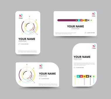 Kartvizit şablonu, kartvizit düzen tasarımı, vektör Hüseyin