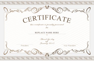 Certificate border, Certificate template. vector illustration clipart