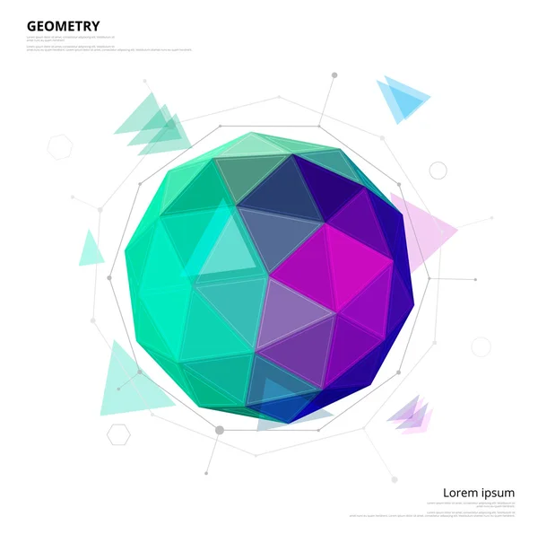 Círculo geométrico em fundo branco com espaço para usar texto ou título. Modelo em branco fundo abstrato. ilustração vetorial . — Vetor de Stock