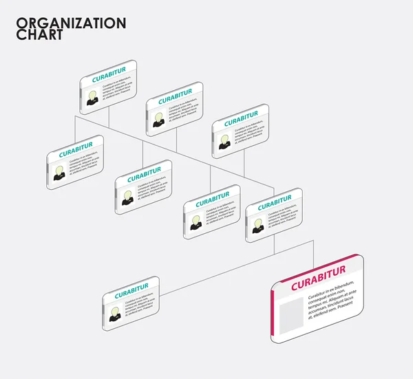 Organigramm-Infografik mit Baum. Vektorillustration — Stockvektor