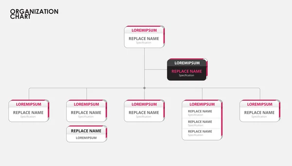 Organization chart infographics med träd. vektor illustration — Stock vektor