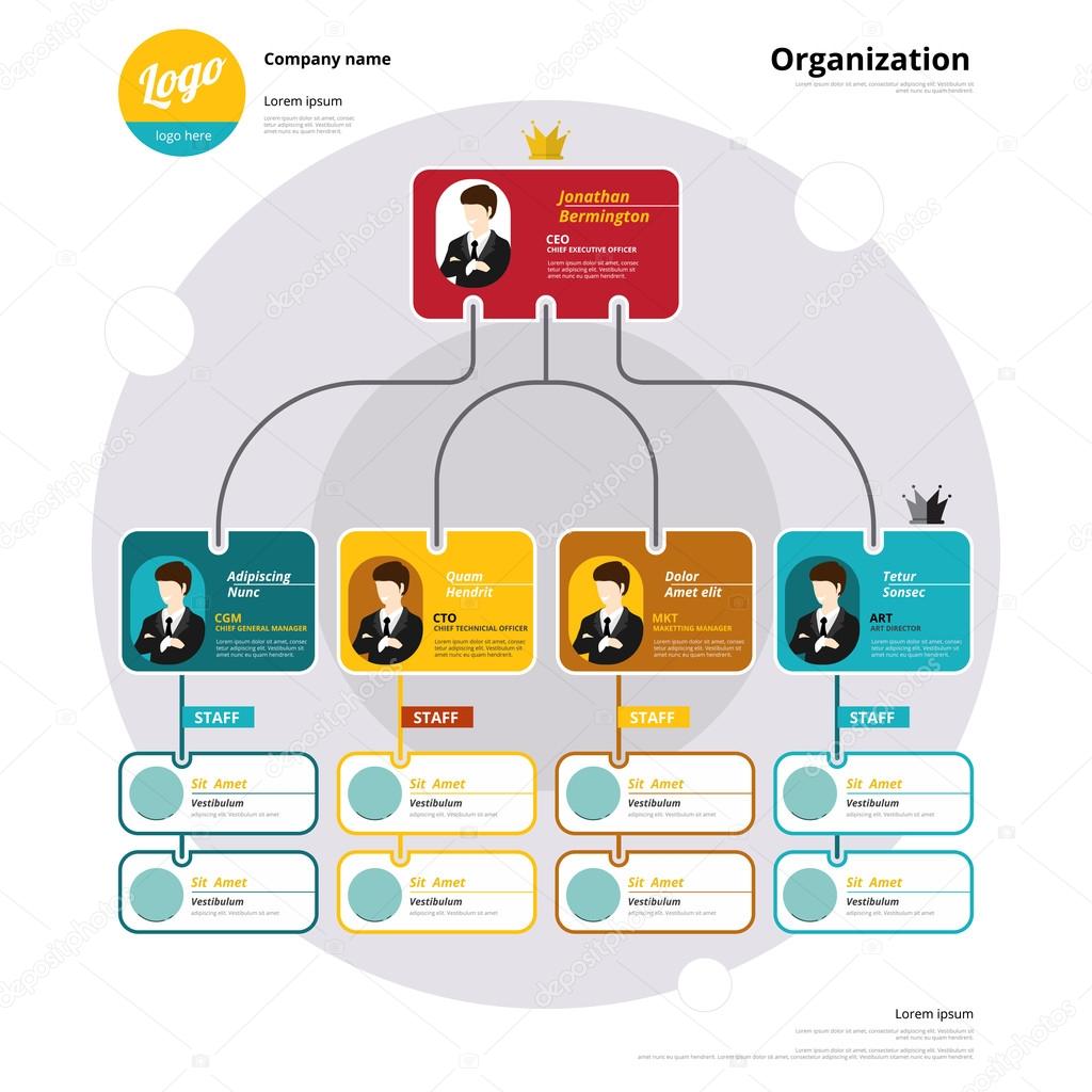 Organization chart, Coporate structure, Flow of organizational. 