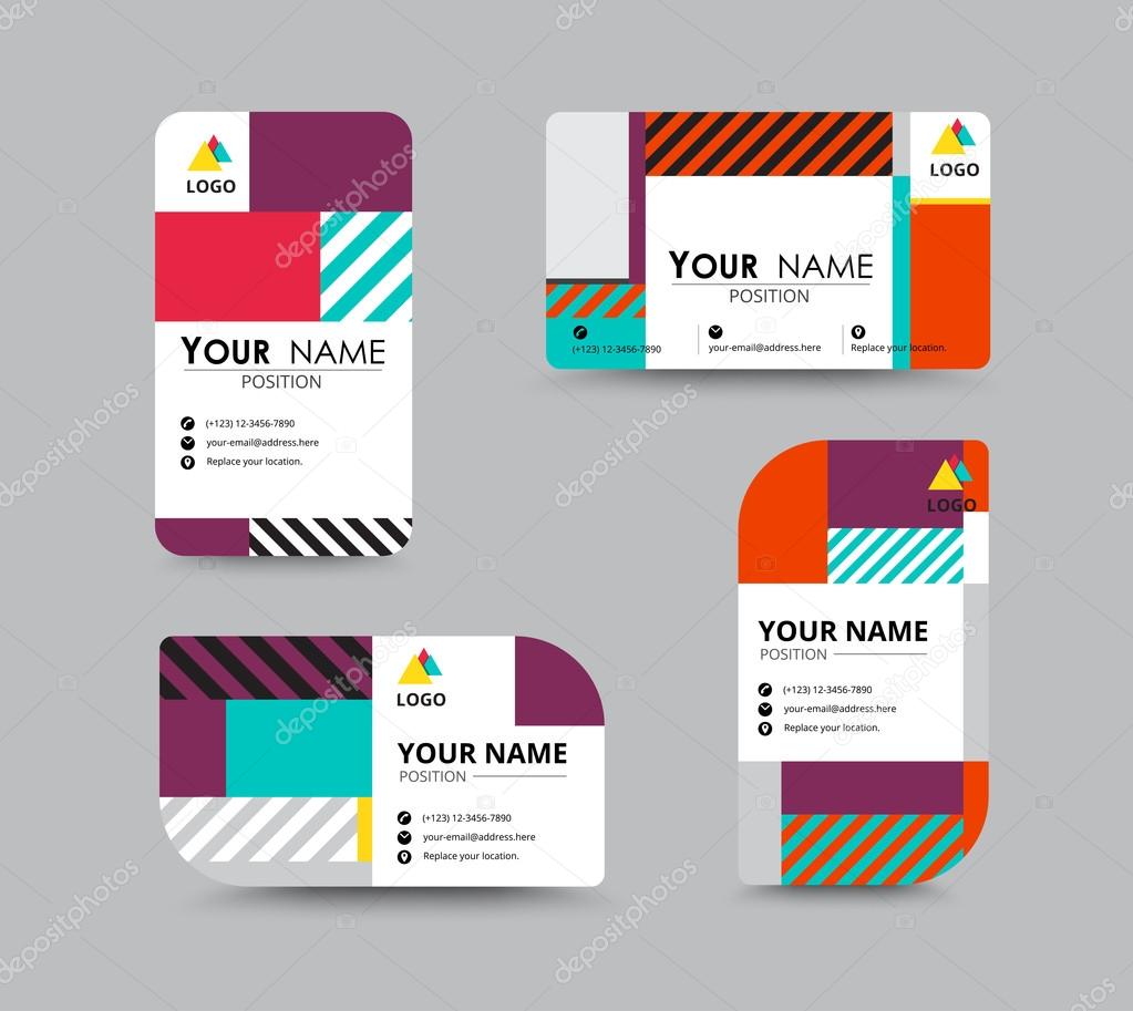 Modern business card and name card design. contempolary design with sample content. vector illustration.