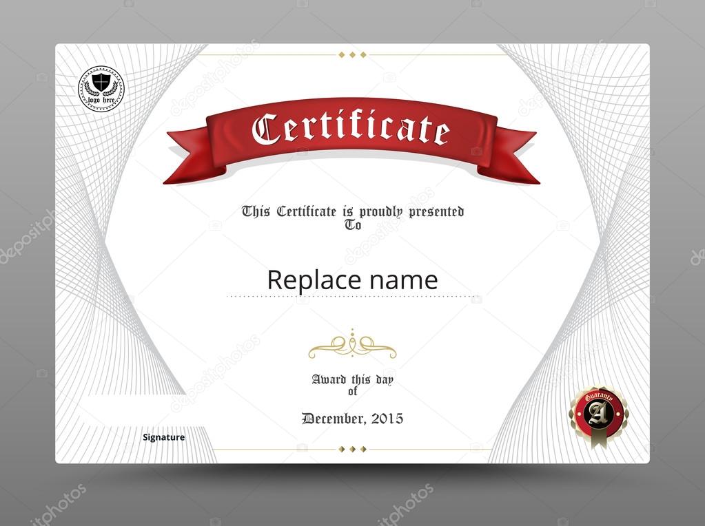 Certificate diploma border, Certificate template. vector illustr