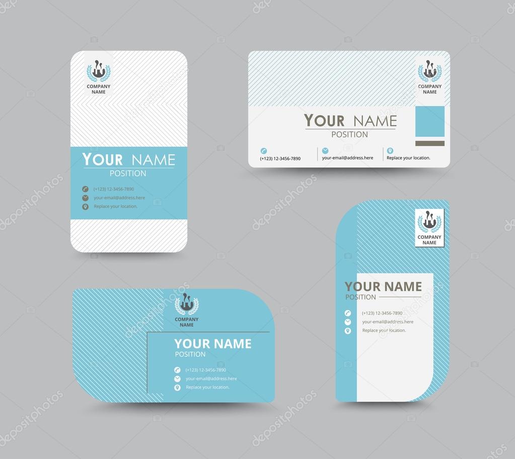 Business greeting card template design. introduce card include sample text position. vector illustration design.
