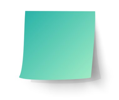 Aqua yapışkan not, Post-it. vektör çizim.